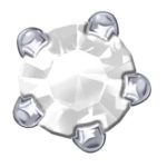 Polished White – Claw Set – Crystal